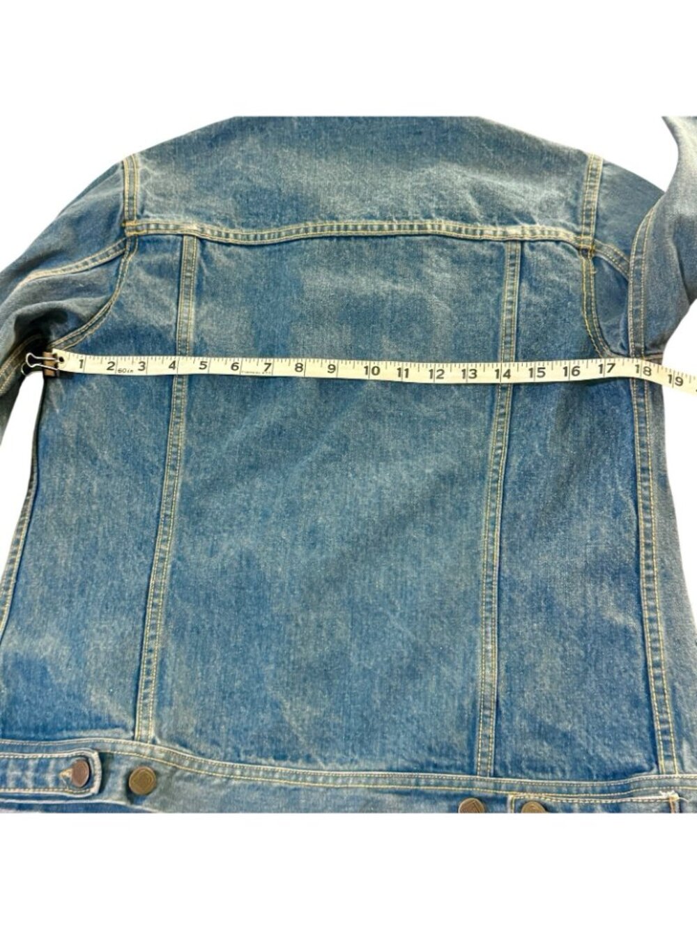Bonjour Denim Jacket Women's Large Vintage 90's Medium Wash Trucker - Picture 13 of 16